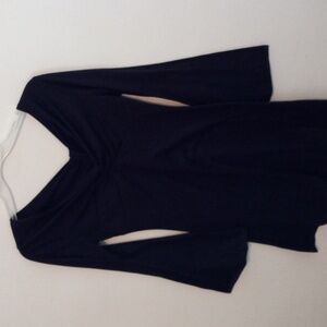 Black Long Flared Sleeve Dress M